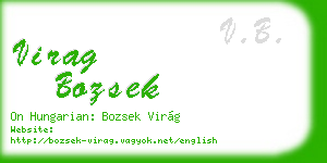 virag bozsek business card